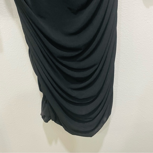 Torrid Womens Plus Size 2X Lace & Ripples Body Con Black Long Sleeve Goth Dress - Picture 6 of 13